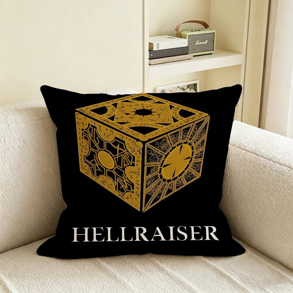 Classic Hellraiser Cushion Cover Natural Linen Pillowcase Set, All-In-One Decor For Sofa, Bedroom & Chair