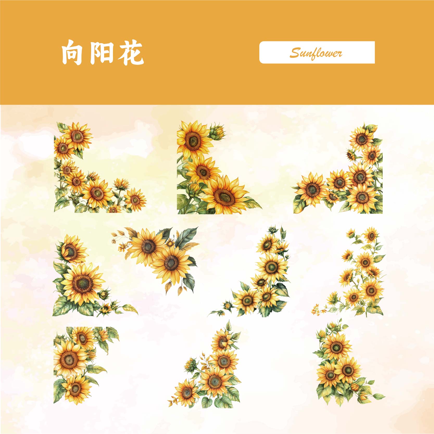 

20pcs light retro PET flower corner stickers art collage Junk Journal decoration scrapbook diary album school stationery tfboys