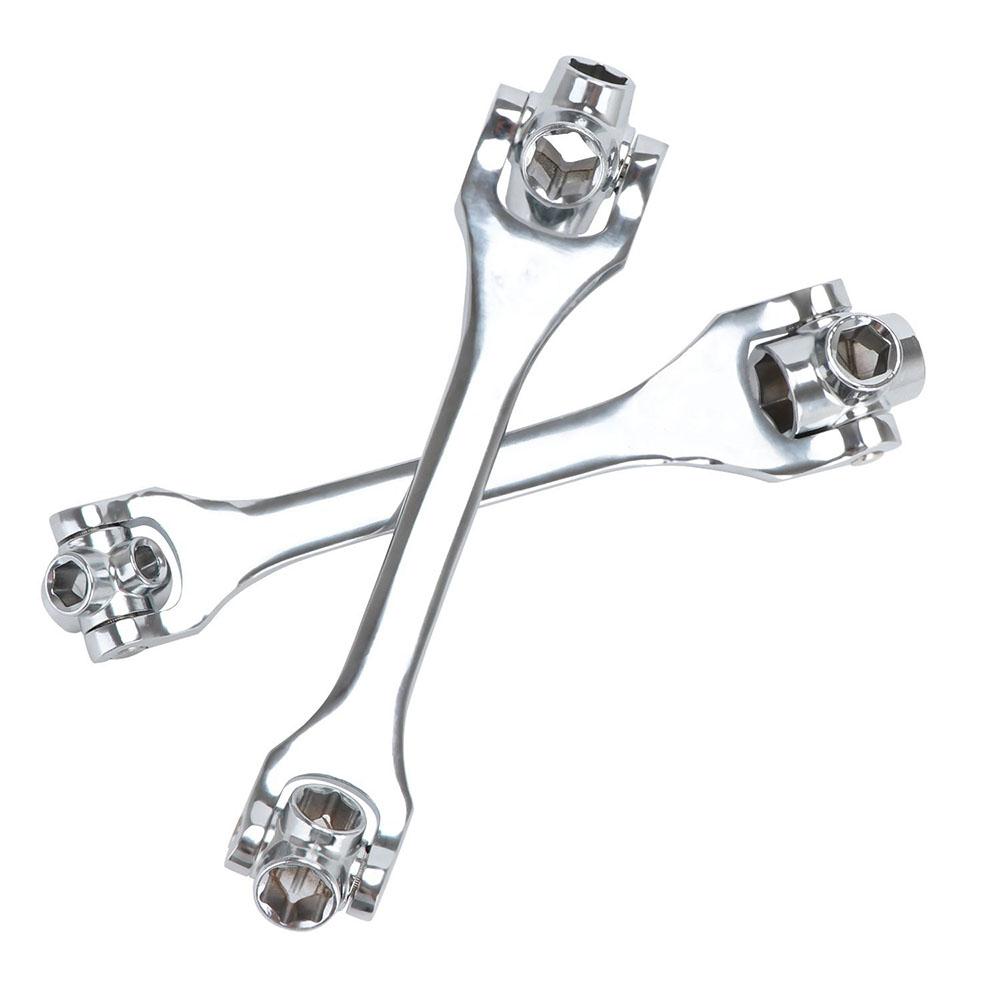 8 In 1 Dog Bone Metric 6 Point Socket Wrench With 12mm To 21mm Multi-size  Auto Repair Tool Double Head Spanner