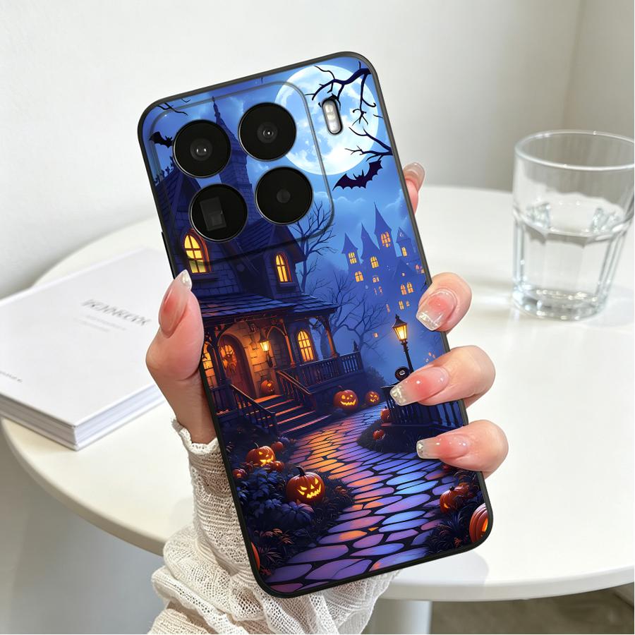 Case for Xiaomi Mi 17 Pro Max 14 10T 12T 11 13 Lite 12 12X 11T Phone Cover 15T 17T Halloween Bat Castle