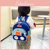 Kids Preschool Cartoon Backpack With Excavator Print And Material Breathable