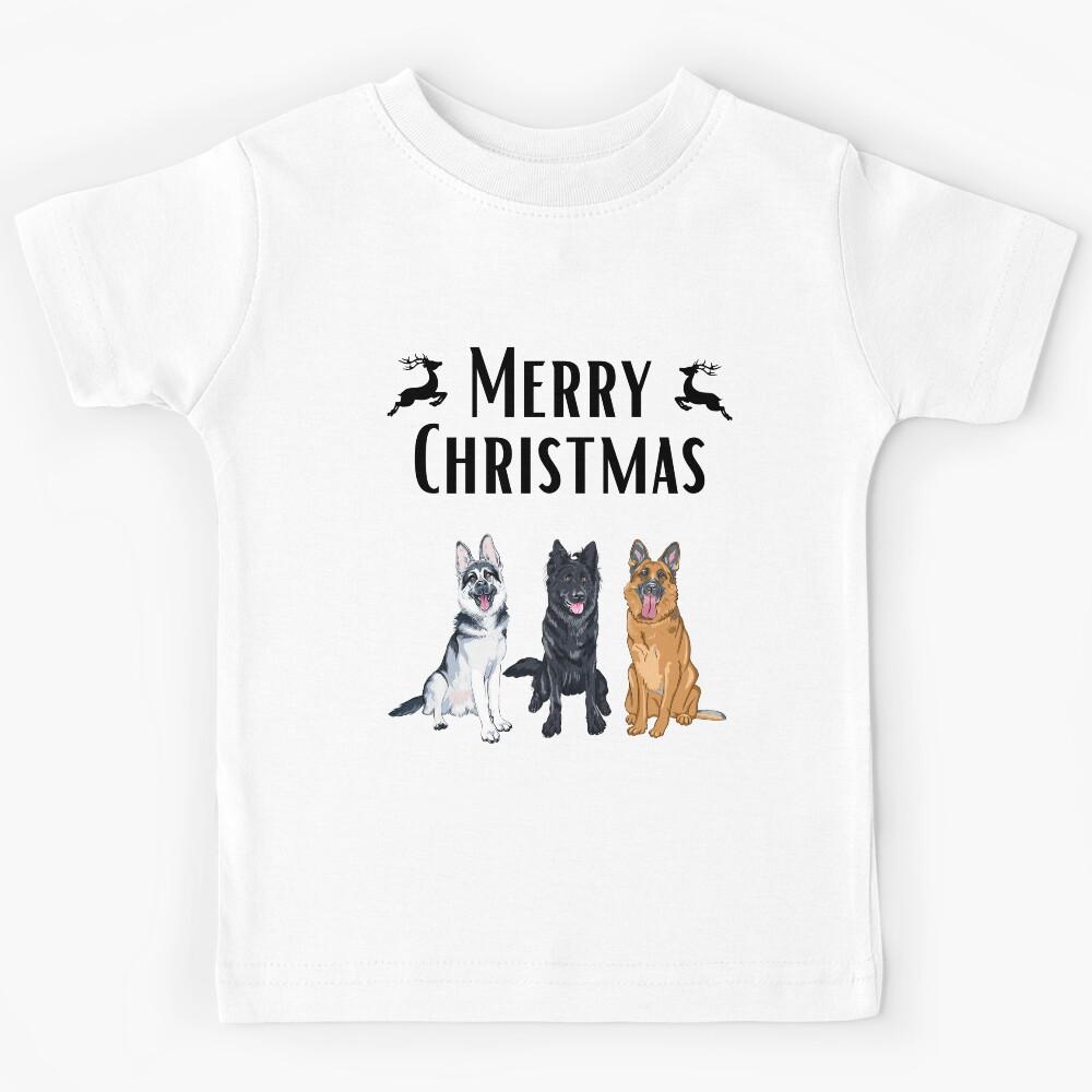 german shepherd christmas quote cartoon german shepherd Kids T-Shirt 100