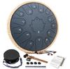 Slit Drum Tongue Drum C Major Steel Percussion Instrument with Drumsticks Ideal for and Musical Performance 13-inch 15-note - Meditation, Yoga,
