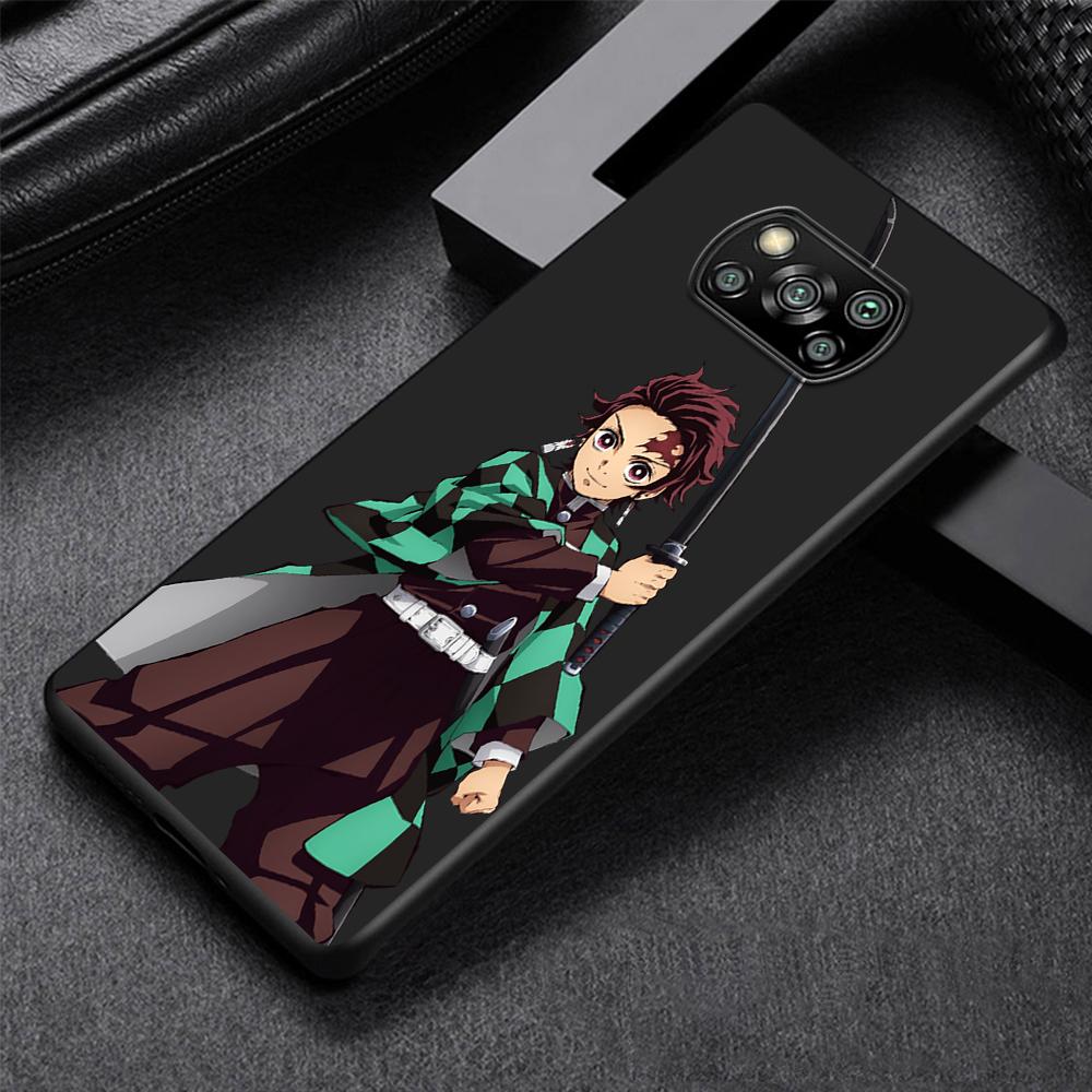 Anime Kreslený Pouzdro na Telefon Demon Blade pro Xiaomi Poco X3 NFC M3 X4 Pocophone F1 M4 Pro F3 GT Měkké Silikonové Černé Kryt Shell