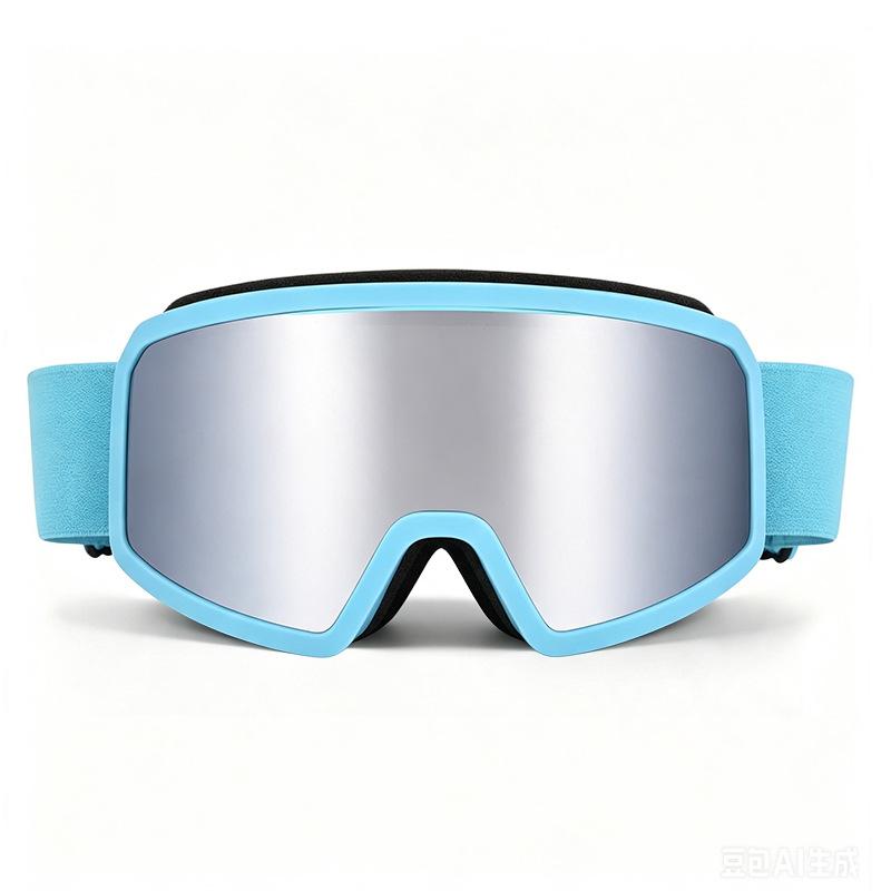 Double-layer anti-fog ski goggles, cylindrical lenses, high-definition, wide field of vision, mountaineering goggles, outdoor adult unisex ski