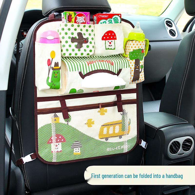 Korean Cartoon Car Seat Back Storage Bag for Kids