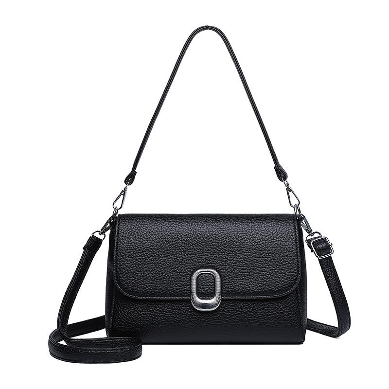 Sac Bandoulière en Cuir Souple pour Femmes Sac à Épaule Aisselle Grande Capacité Commuter Petit Sac Carré