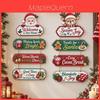 Christmas Santa Claus Wooden Hanging Ornament For Holiday Door Decor