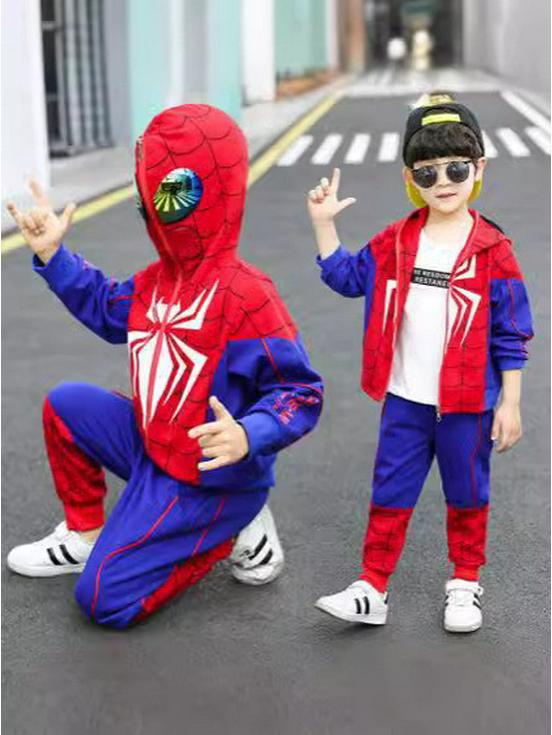 Spider-Man & Ultraman Boys' Spring/Autumn Two-Piece Sports Set