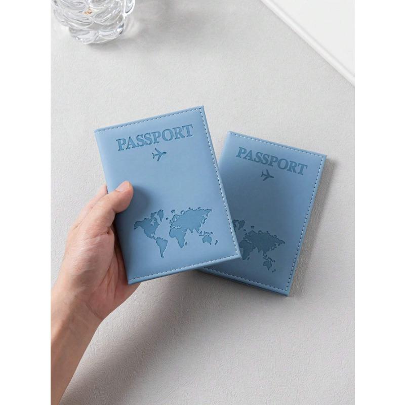 1 Stück Einfache Passhülle Reise Dokumentenhalter PU Leder Passetui Paar Passhülle Modische Reiseaufbewahrung Make-up Kosmetik Organizer
