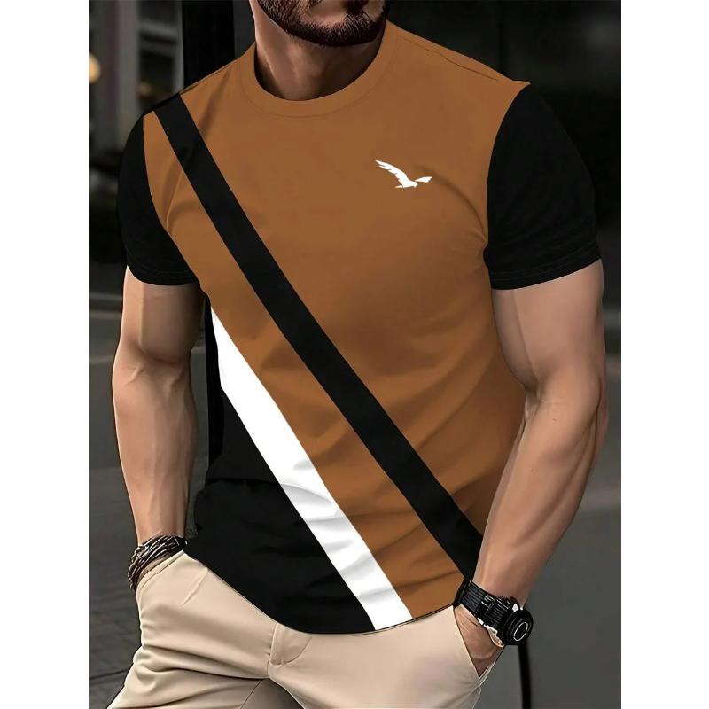 Comfort Top Simple Short Sleeve Fashion Printed Men s Clothing T-Shirts Men’s S