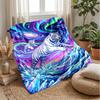 Tiger In Colorful Jungle Theme Blanket Lightweight Warm Flannel Blanket Decorative Throw Blanket for Home Decoration