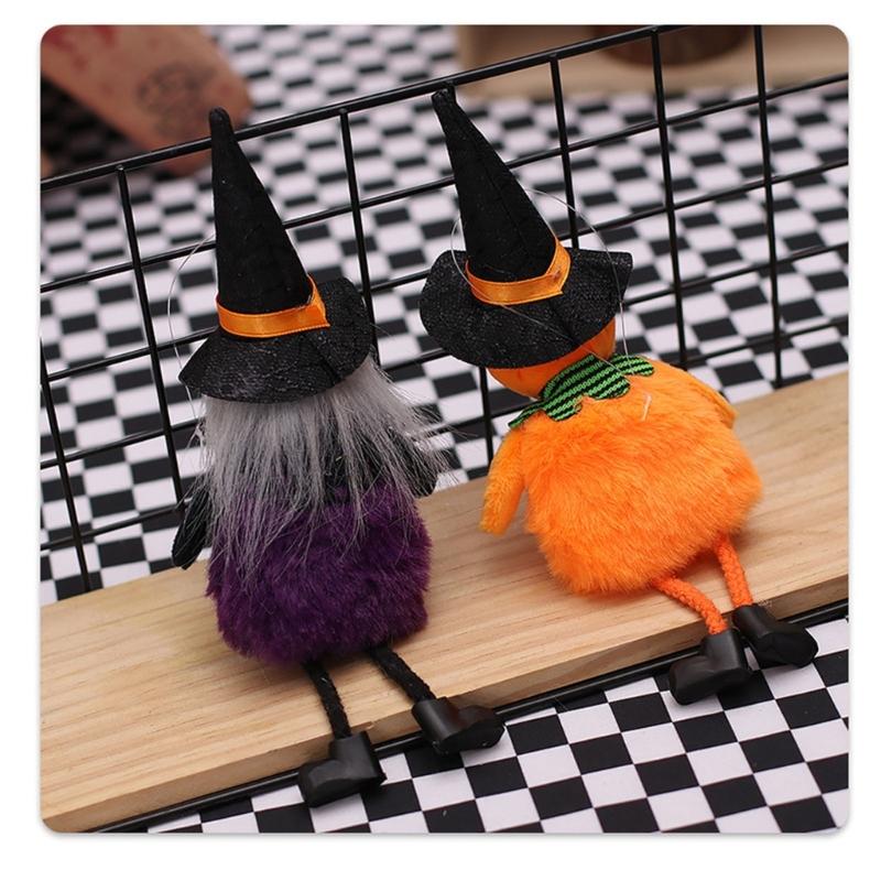 Soft Witch Pumpkins Doll Hanging Decoration Reusable Halloween Party Supplies for Kids Room Classroom Decorations