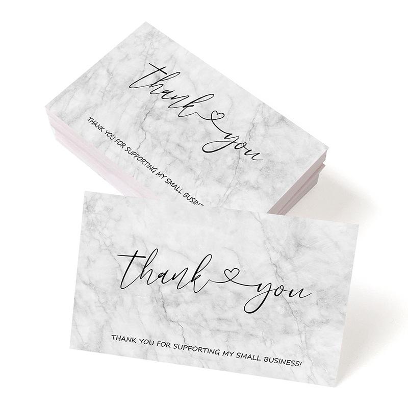 50/100pcs/pack Thank You Cards Gift Gift Holiday Greeting Cards Wedding Business Party Invitation