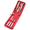 TRNFA 6-Piece Stainless Steel Nail Clipper Set in Zipper Case