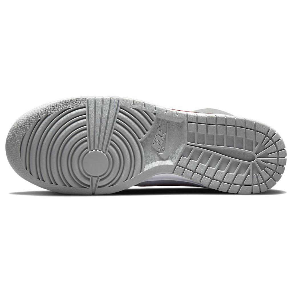 New Nike Dunk High Light Smoke Grey Gym Red DJ6152-001