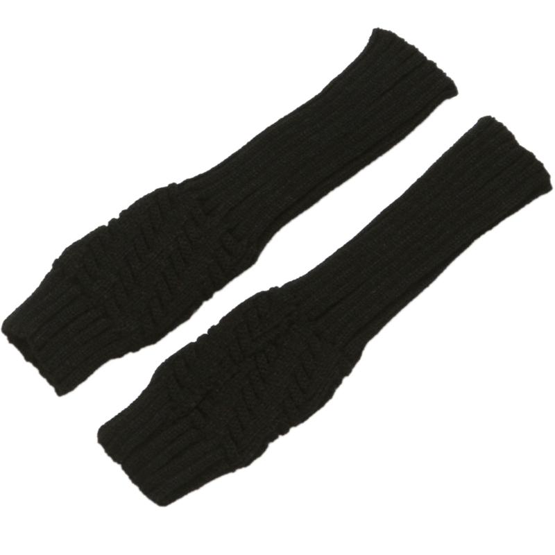 Half Finger Gloves for Typing Winter Knit Gloves with Thumb Holes Women Half Finger Mittens Stretchy Warm Long Gloves