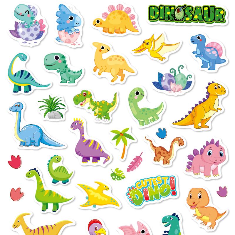 5 Sets of Stickers for Boys and Girls, Children's Water Cups, Window Stickers, DIY Cute Animals, Unicorns and Dinosaurs