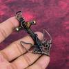 Tiger's Eye Pendant Anchor Design Jewelry Copper Wire Wrapped Gemstone Pendant
