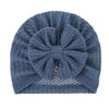 New Baby Knitted Wool Waffle Hat Bow Children's Pullover Hat Baby Out Cute Boat Hat