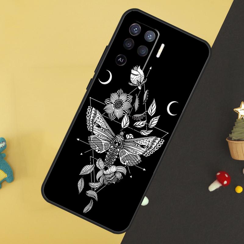 Occult Witchcraft Moon Gothic Witch For OPPO A78 A98 A58 A54 A74 A94 A76 A96 A5 A9 A52 A72 A77 A79 A53S A57S A15 A16 A17 Case