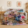 Singer T-Taylor Singer Music Flannel Blanket Soft Warm Throw Blanket for Bedroom Living Room Bed Travel Camping Picnic Gift