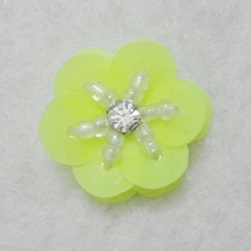 20 Pieces/lot Hand-Sewed Sequins Flower Pattern Patch DIY Clothing Shoes, Hats, Bags, Beads Sequins Applique Patch