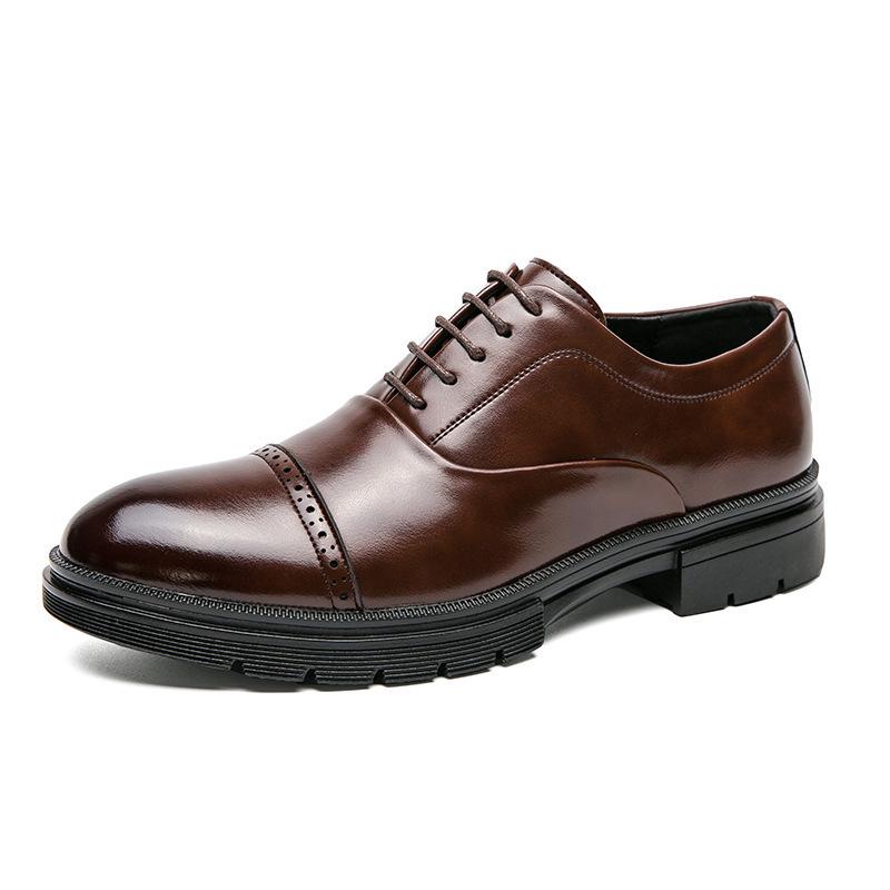 Men s Comfortable Leather Tassel Loafers - Brogue Business Casual Slip-ons 43 коричневый