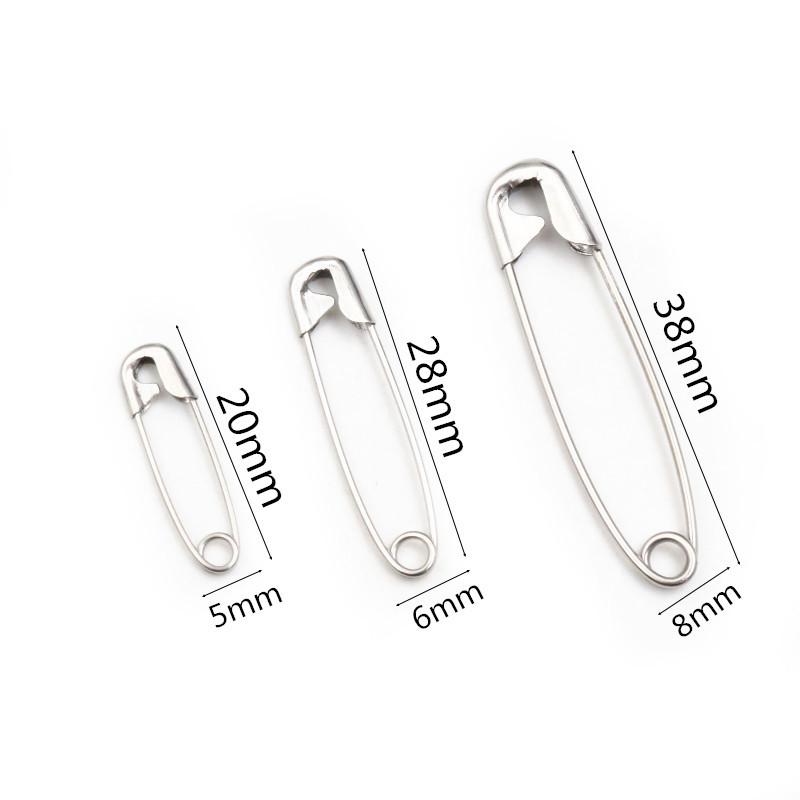 50 Stainless Steel Safety Pins for DIY Jewelry and Handmade Crafts.