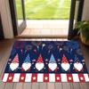 1pc, 2D Flat Printing, American Independence Day Gnome Fireworks Entrance Door Mat, Non-Slip Machine Washable Easy-to-Clean Polyester Mat, Suitable Fo