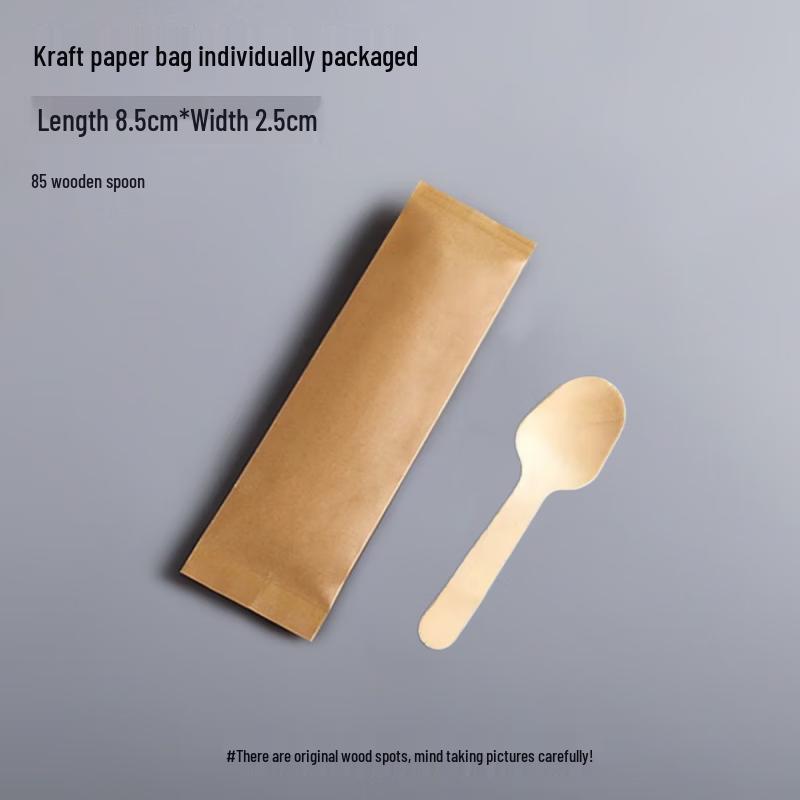 Degradable Wooden Dessert Spoons
