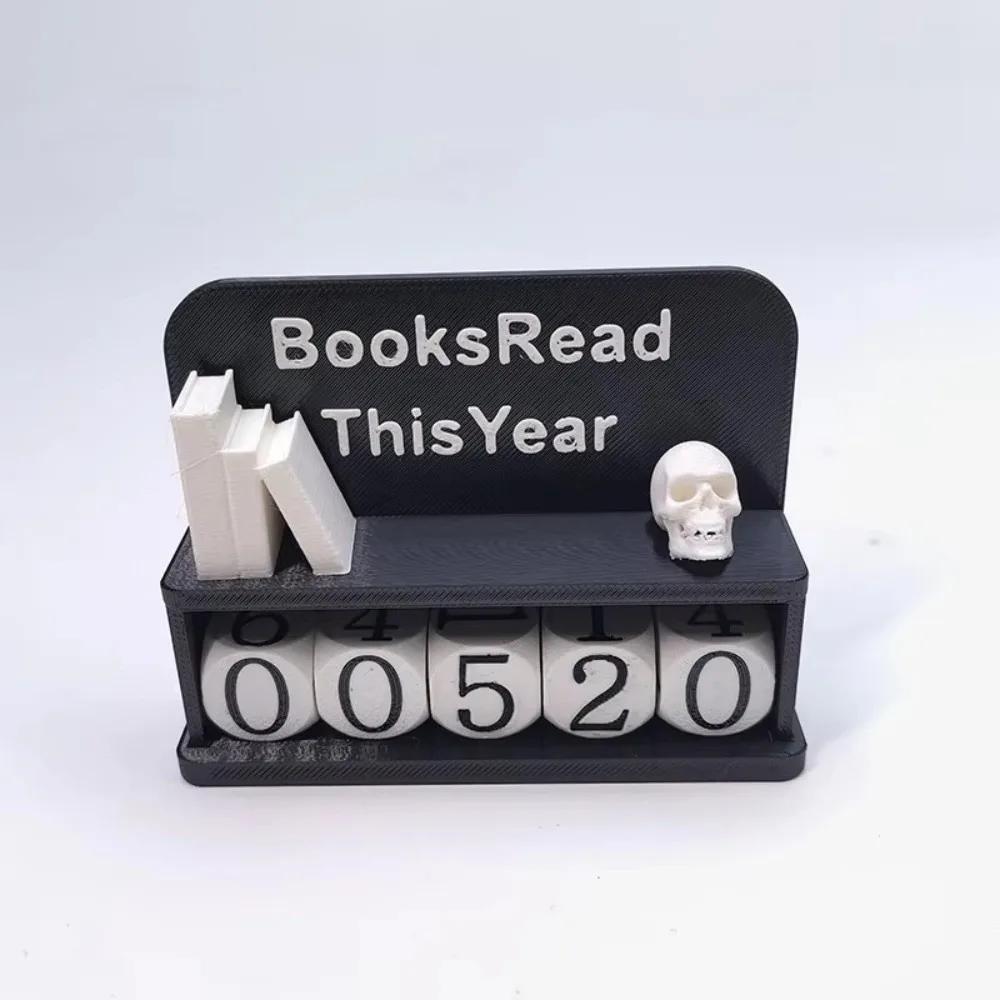 3D Printed 3D Book Read Counter Manual Counter Books Read This Year Sign Book Tracker Book Lover Sign Reading Counter