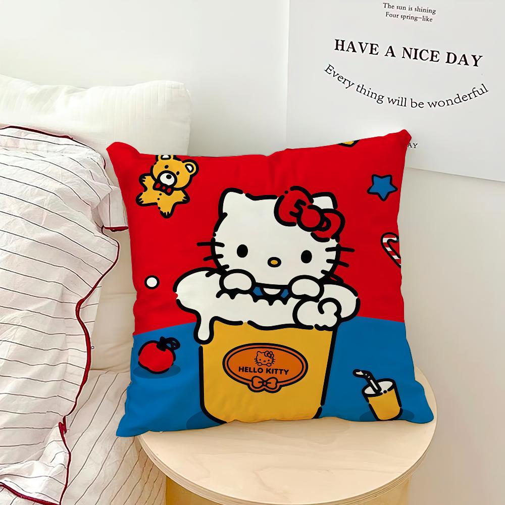 Funny Art Cartoon Kawaii H-Hello K-Kitty Sro Comfort Soft Hogar Pillowcase For Sofa Living Room Bed Home Decor Protective Covers