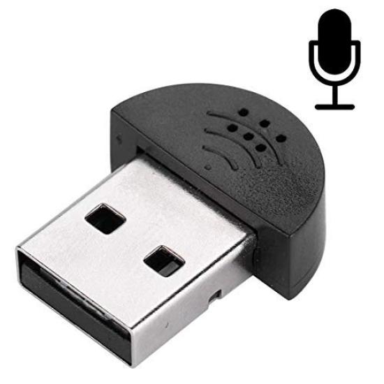 Rosebe USB Mini Microphone Portable USB Mini Studio Speech Microphone Recording MIC Adapter Omnidirectional Microphone for Computer PC Plug and Play