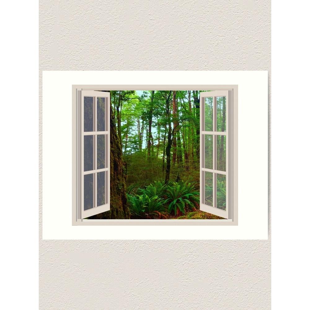 Tapestry window into the enchanted forest of ferns 75x100