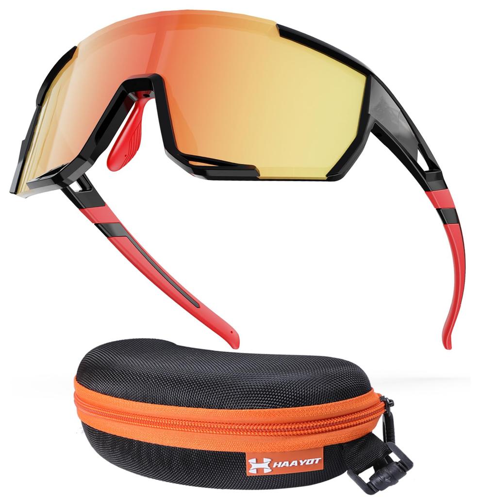 Baseball Sunglasses Sports Sunglasses with Full UV400 Protection Suitable for Road Biking and Running 3D Adjustable Nose Pads TR90 Frame Unisex