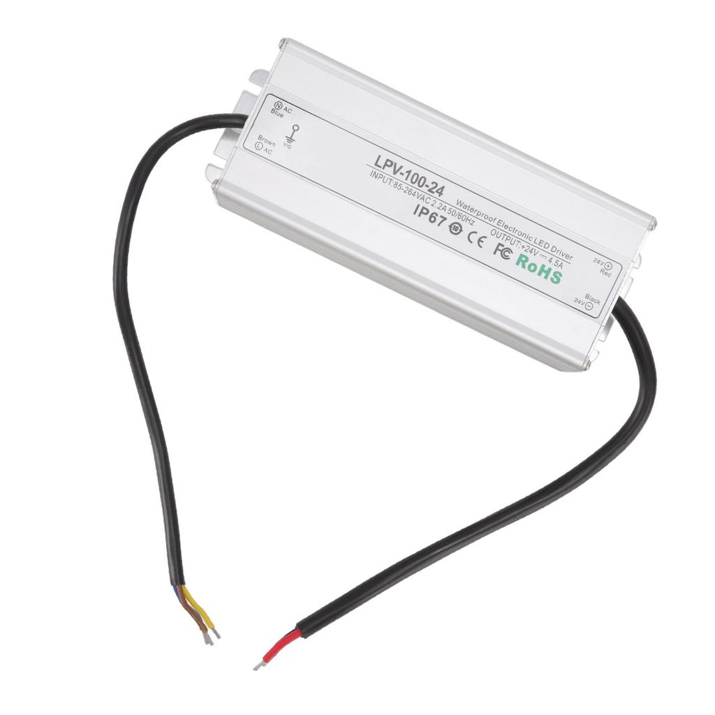 LED Driver Waterproof IP67 Constant Voltage Power Supply Transformer Adapter 100W 24V 4.5A
