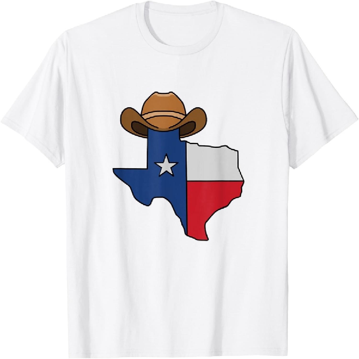 TEXAS Map - Cowboy Hat - Throwback Design - Classic T-Shirt S