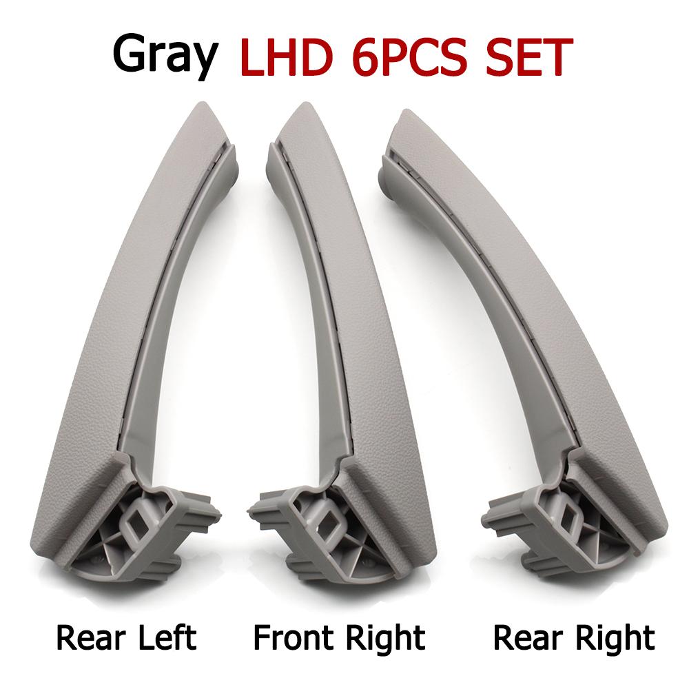 6PCS Full Set LHD RHD Passenger Interior Door Pull Handle Cover Trim For BMW 3 Series E90 E91 E92 316 318 320 325 328i 2004-2012