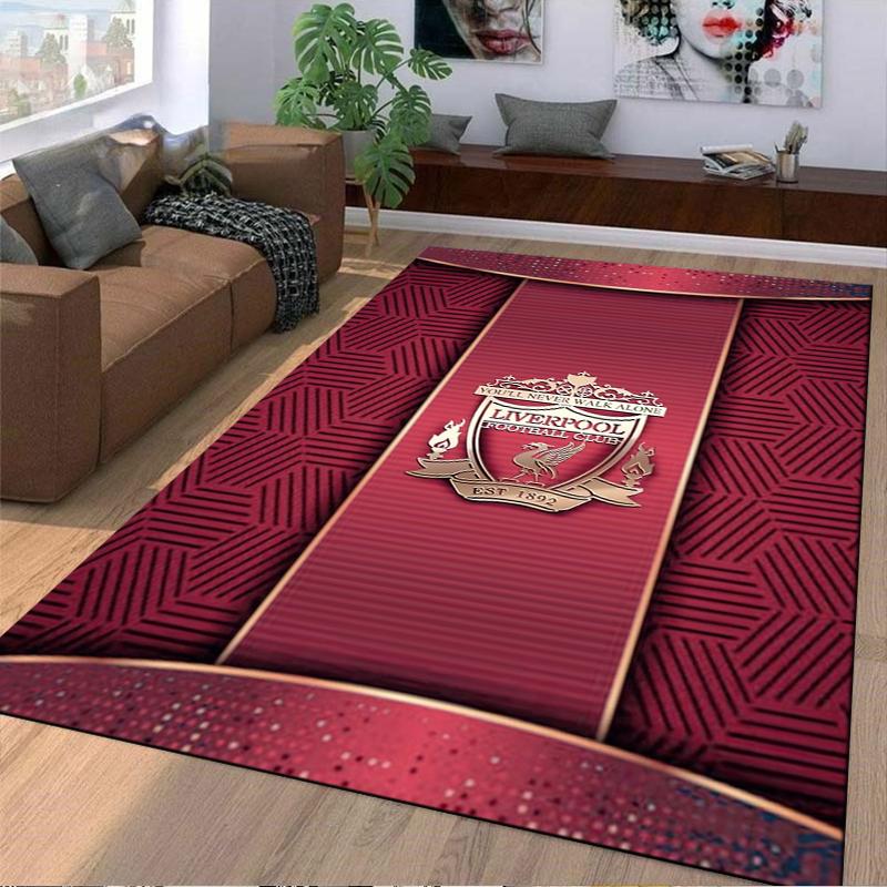 "Liverpool Football Club Logo Red Carpet for Home Decor Design" Suitable for use as an anti-slip for living room bedroom sofas