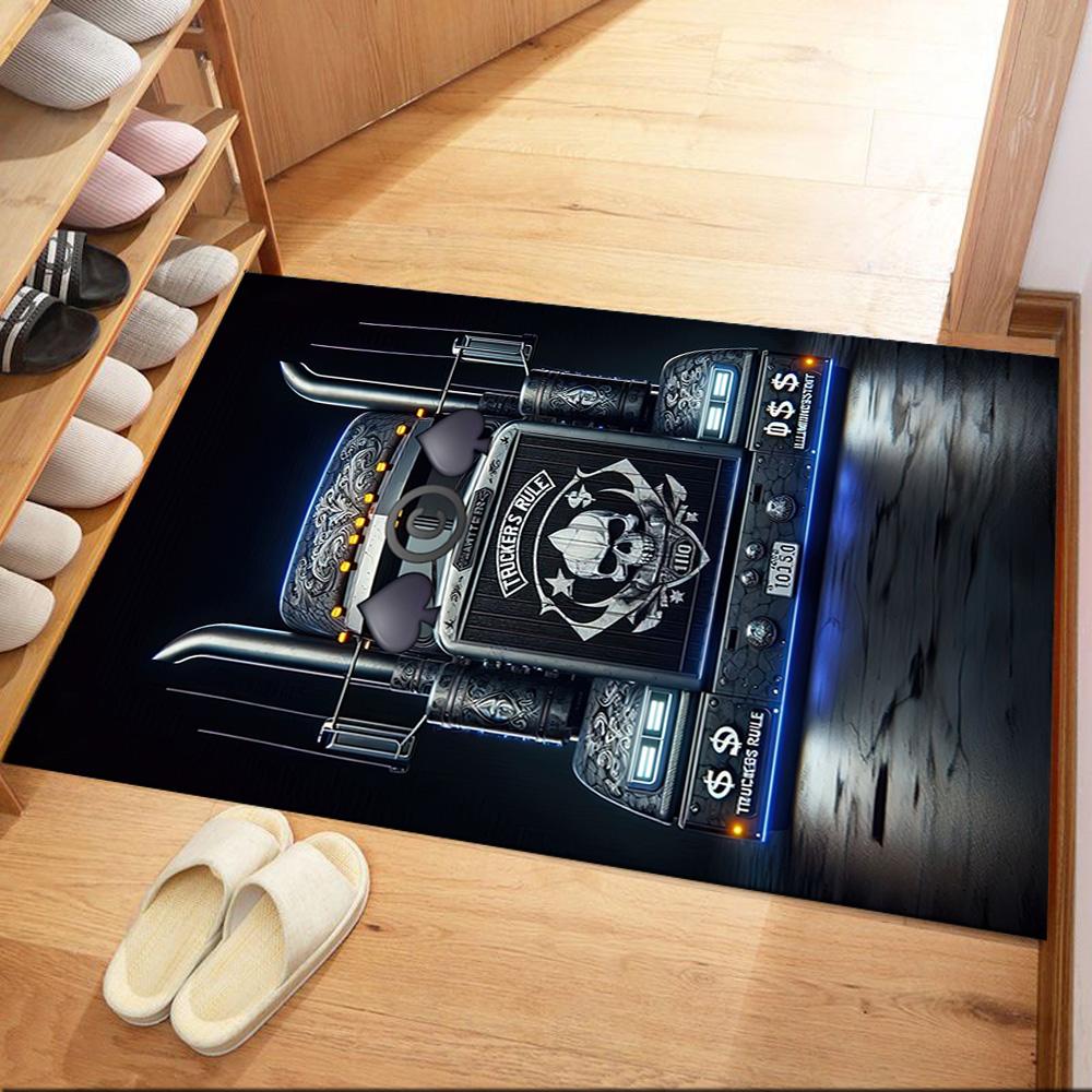 Kw Heavy Trucks Area Rug Suitable For Study Room Foyer Dining Room Dormitory Antislip Carpet Office Home Decor
