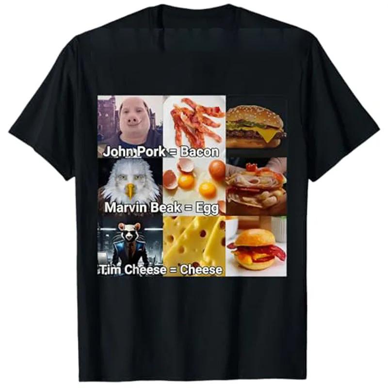 

Comic Graphic Tshirts Featuring Bacon Eggs and Other Foods Designed By Jon Polk Marvin Coratti Casey Yk M