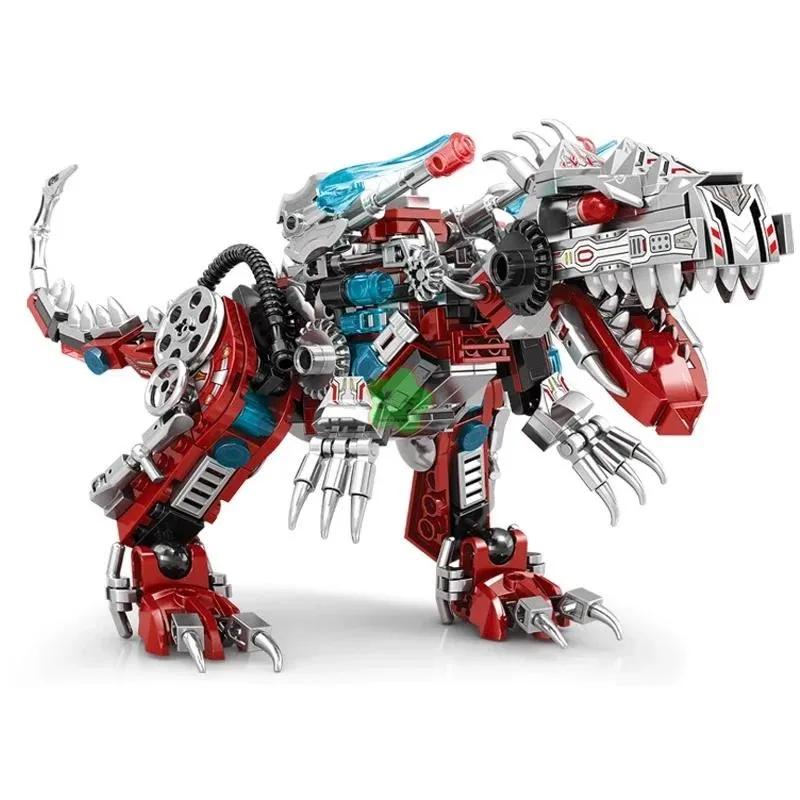 2 IN 1 Jurassic Mechanical Indominus Rex Dinosaur World Model Building Blocks City Fighter Dino Park Bricks Children Toy