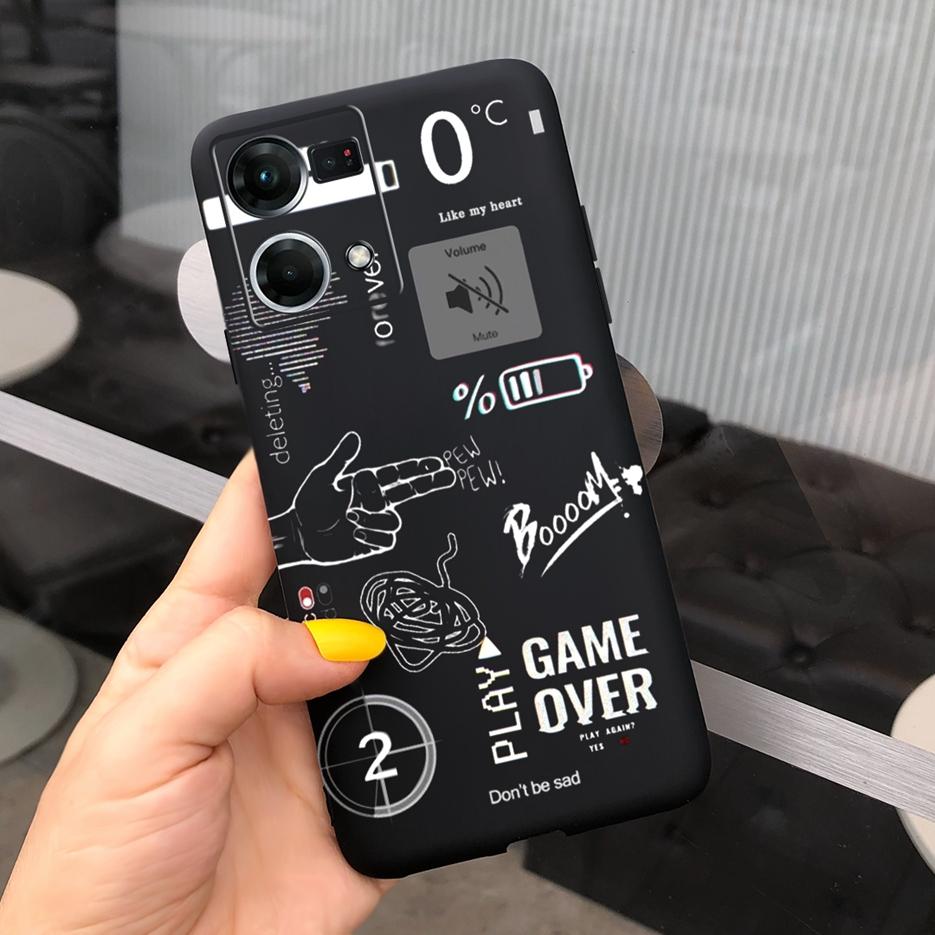 Für Oppo Reno7 4G Hülle CPH2363 Oppo F21 Pro 2022 Schöne Kunst Bemalte Abdeckung Weiche TPU Handyhülle Für Oppo Reno 7 F21 Pro Rückseite
