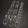 2023 Glass Pearl Double Layer Long Pendant Necklace for Women