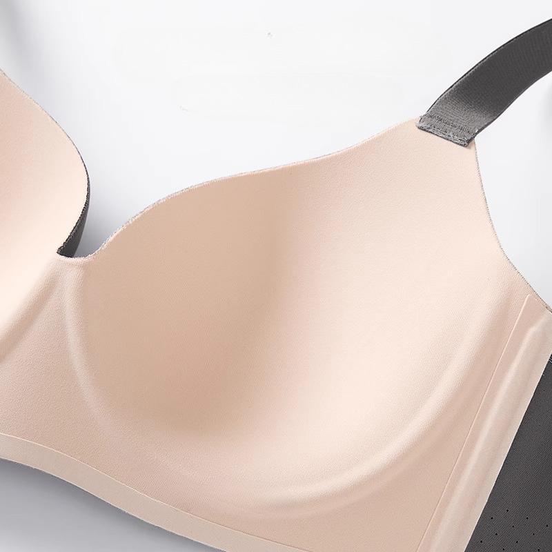 Übergröße Damen Nahtloser Push-Up BH Lässig Einfarbig Basic Bralette Bequeme Kabellose Unterwäsche