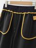 High-Waisted Elastic Denim Wide-Leg Pants for Middle-Aged Women – Stylish and Drapey