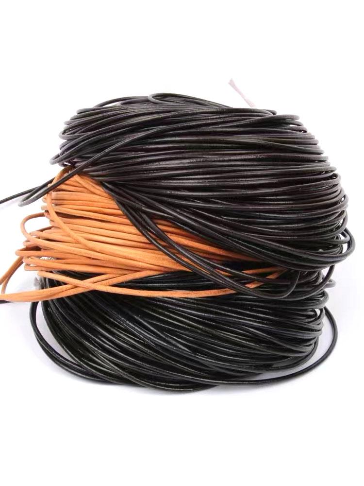 Round Leather Rope, Circular Ring Cutting, Hanging Rope, DIY Handmade Jewelry, Jewelry Accessories, Leather Weaving, Genuine Lea