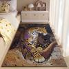 Leopard Pattern Art Carpet with Abstract Swirl Design for Living Room Suitable for use as an anti-slip for living room bedroom sofas