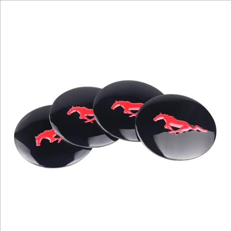 4pcs Car Wheel Stickers 56mm Auto Center Hub Cap Decal For Ford ST Line Focus Mustang Fiesta Puma Ranger Kuga MK7 MAX F150 Monde CVW1